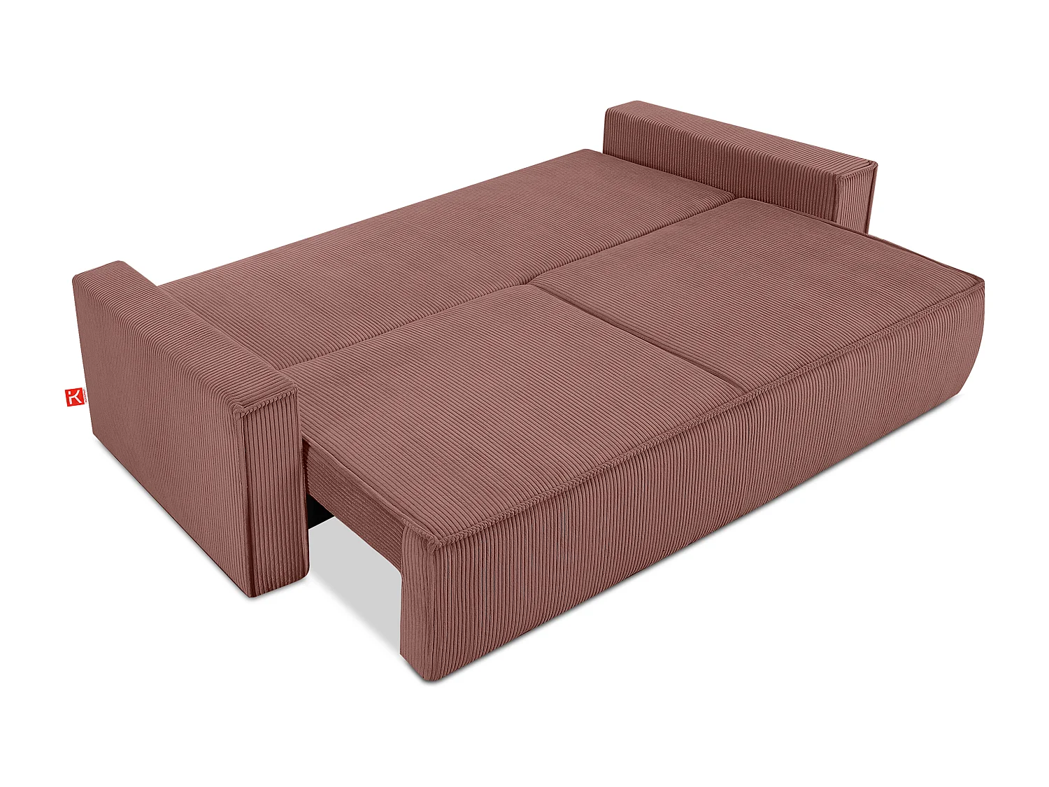 Schlafsofa in Pet Friendly Cord-Stoff - rosa - NAPI