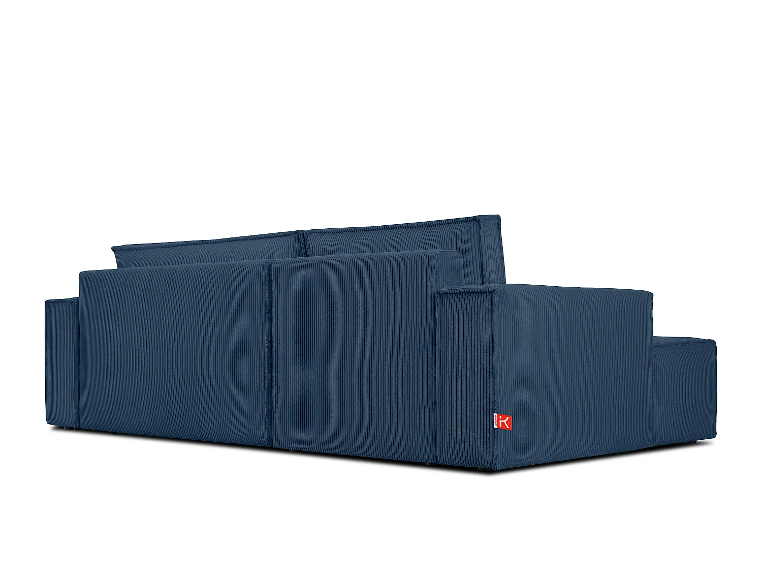Ecksofa links - mit Schlaffunktion - in Pet Friendly Cord-Stoff - marineblau - NAPI