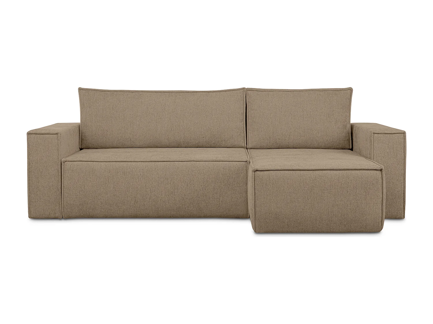 Ecksofa Big links/rechts - mit Schlaffunktion - hellbraun - NAPI II