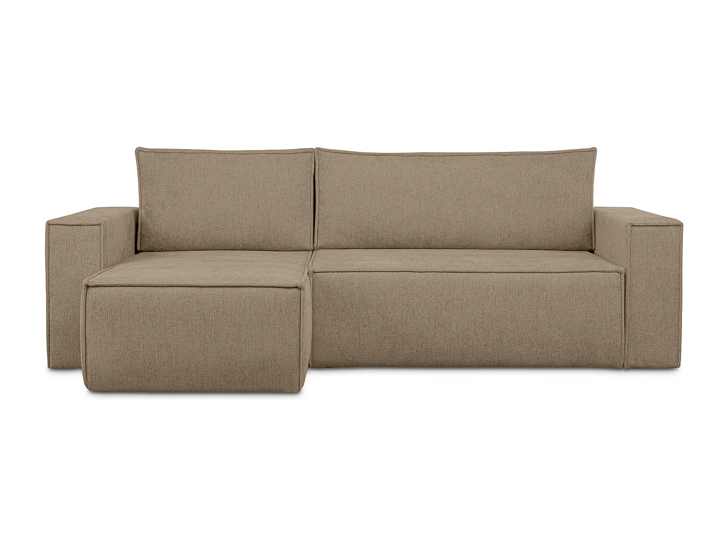 Ecksofa Big links/rechts - mit Schlaffunktion - hellbraun - NAPI II