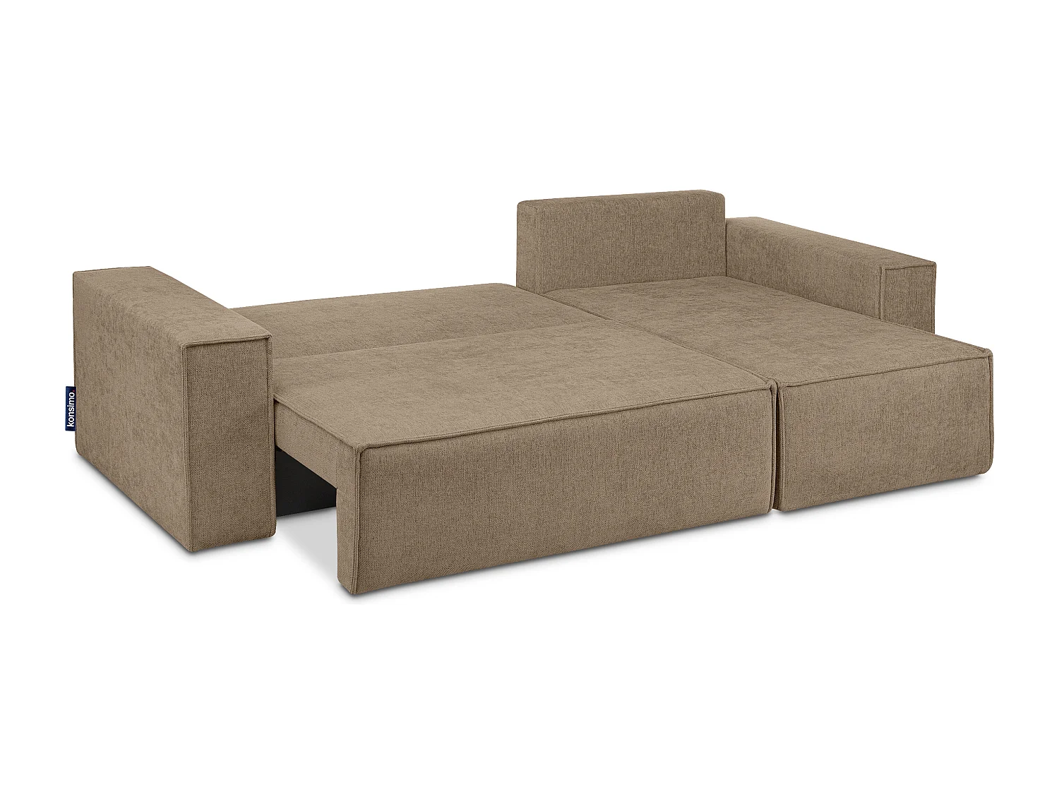 Ecksofa Big links/rechts - mit Schlaffunktion - hellbraun - NAPI II