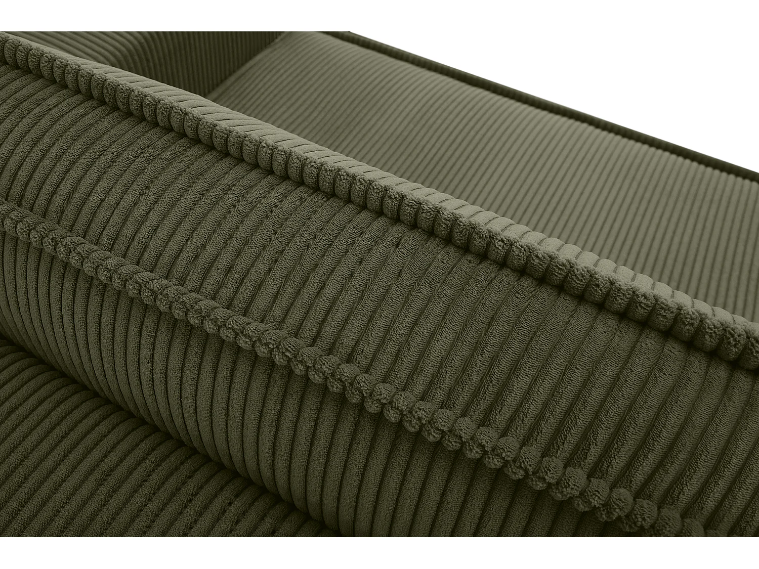 Schlafsofa in Pet Friendly Cord-Stoff - oliv - NAPI