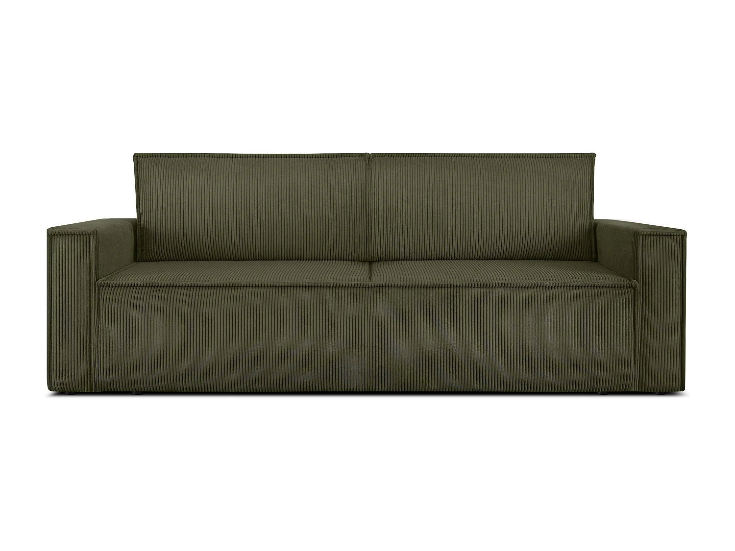 Schlafsofa in Pet Friendly Cord-Stoff - oliv - NAPI