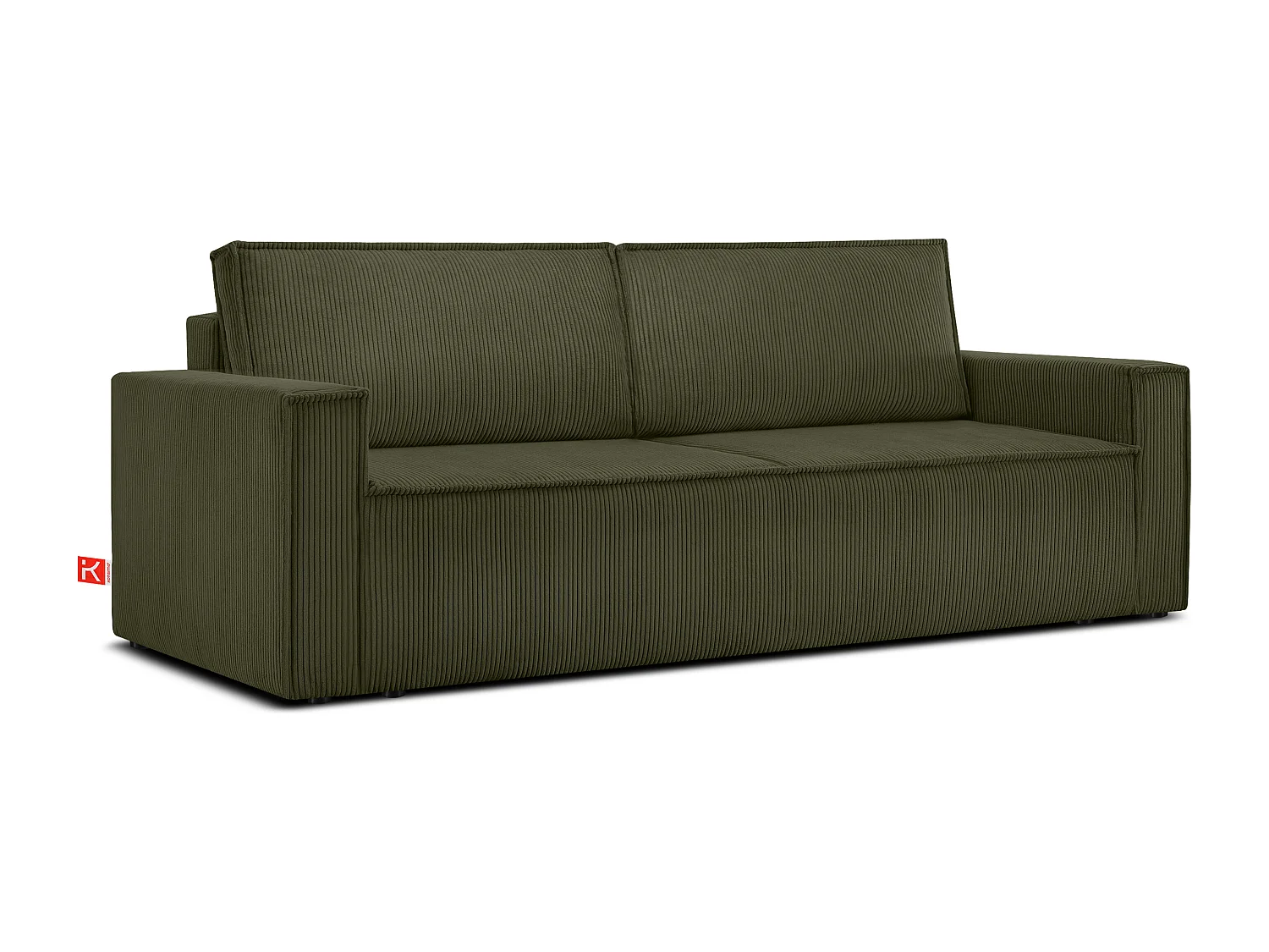 Schlafsofa in Pet Friendly Cord-Stoff - oliv - NAPI