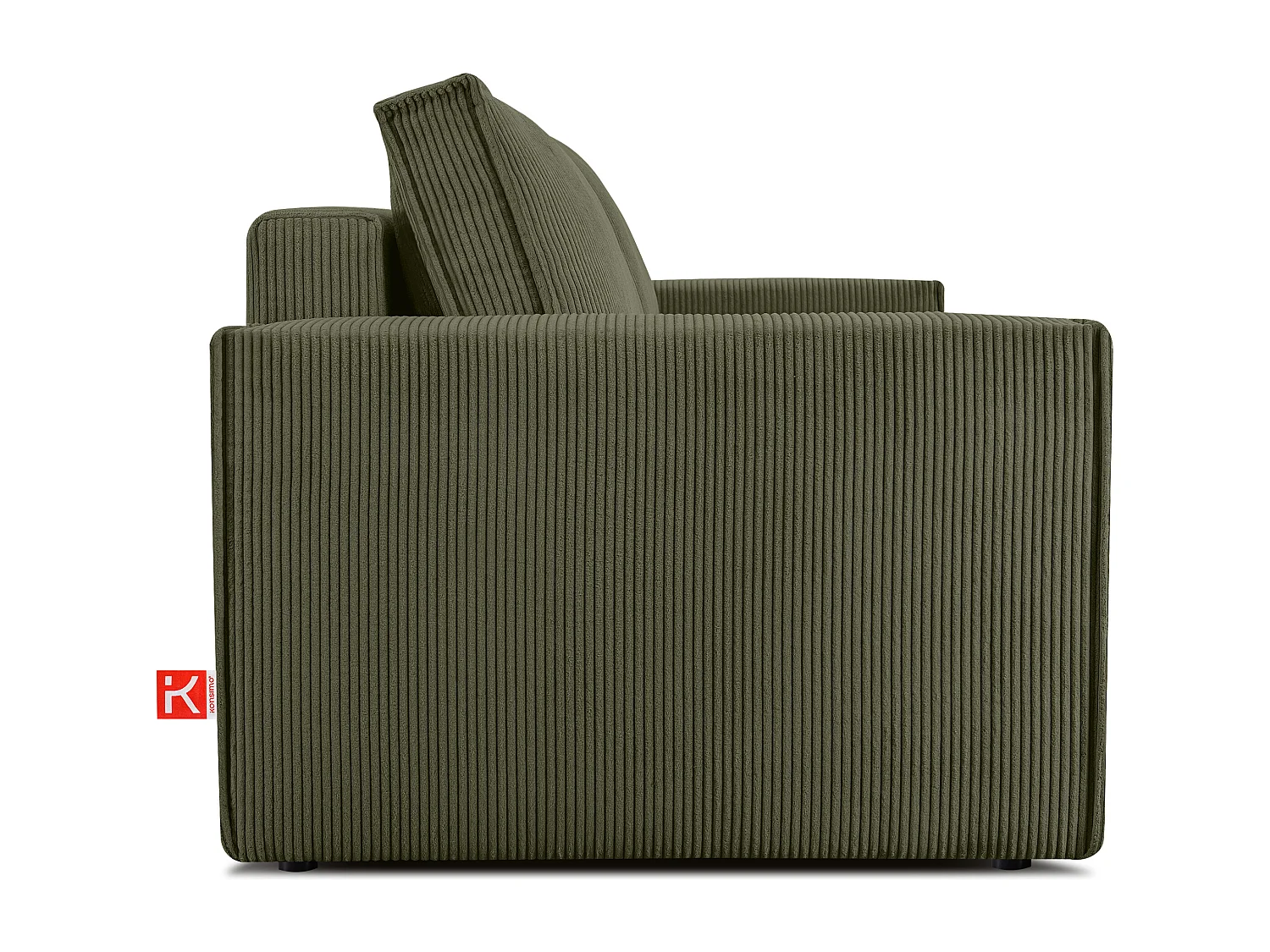 Schlafsofa in Pet Friendly Cord-Stoff - oliv - NAPI