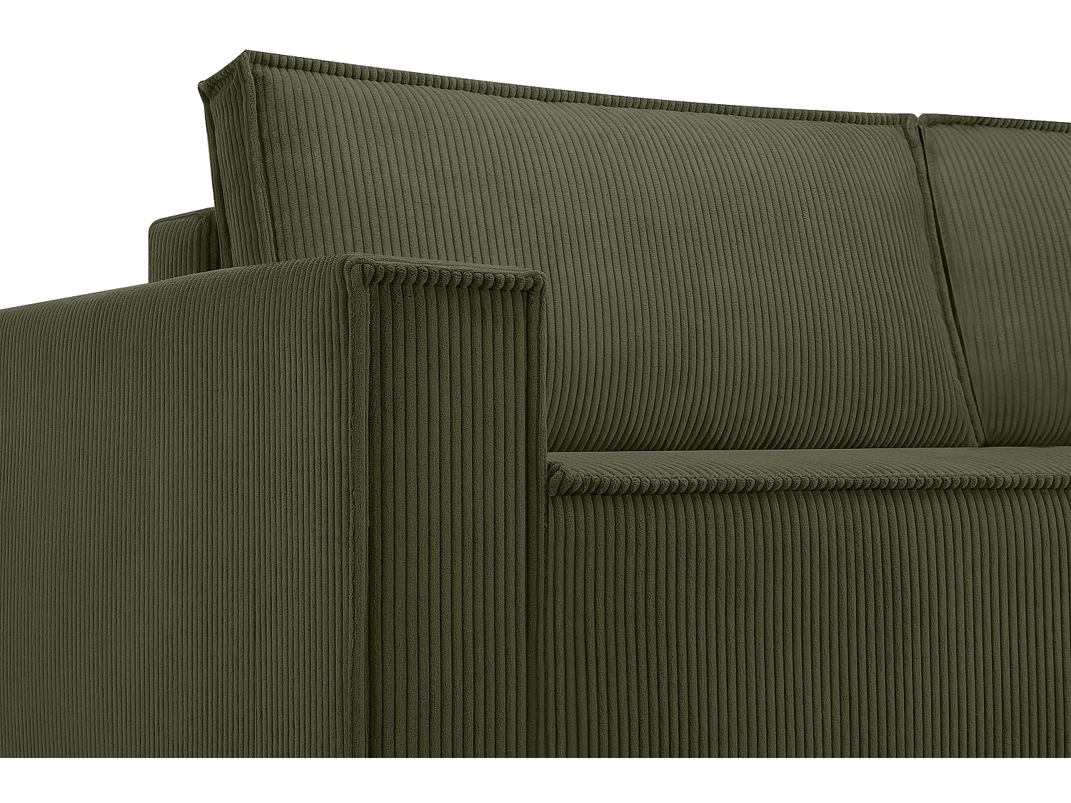 Schlafsofa in Pet Friendly Cord-Stoff - oliv - NAPI