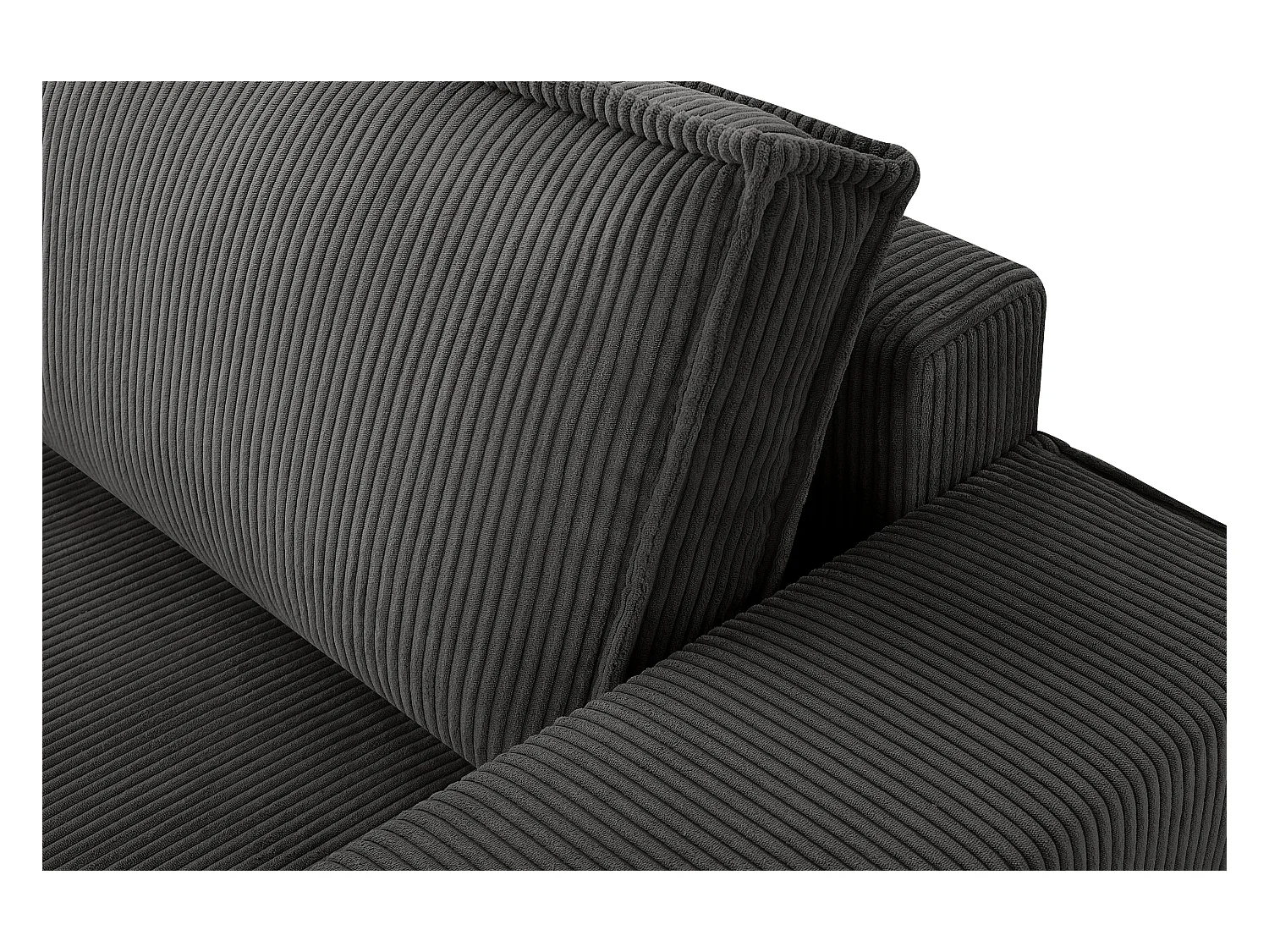 Sofa 3 Sitzer - mit Schlaffunktion - in Pet Friendly Cord-Stoff - grau - NAPI