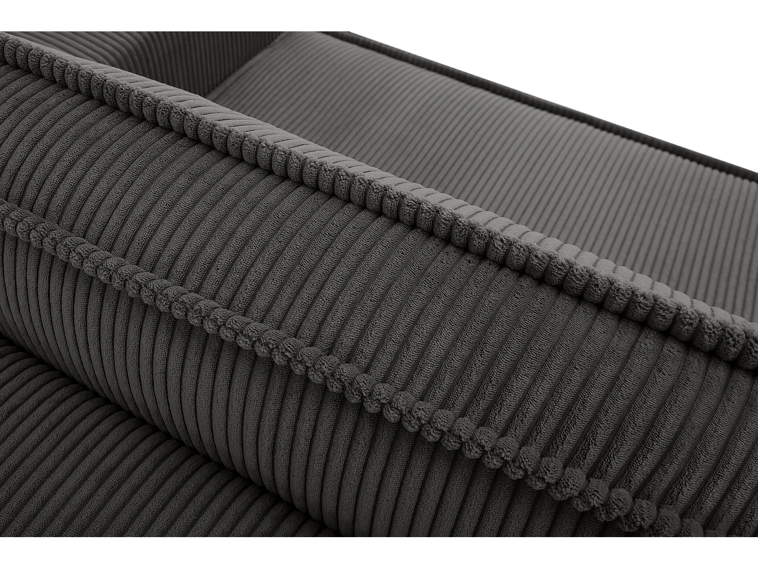 Sofa 3 Sitzer - mit Schlaffunktion - in Pet Friendly Cord-Stoff - grau - NAPI