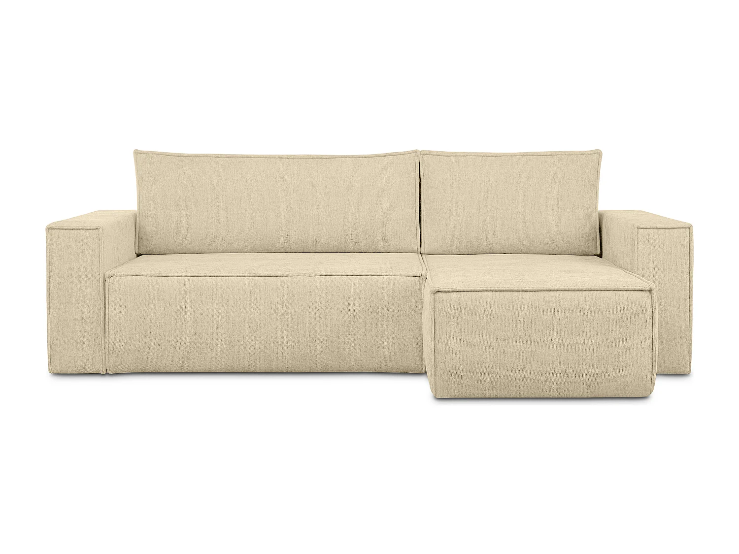 Ecksofa Big links/rechts - mit Schlaffunktion - dunkel creme - NAPI II