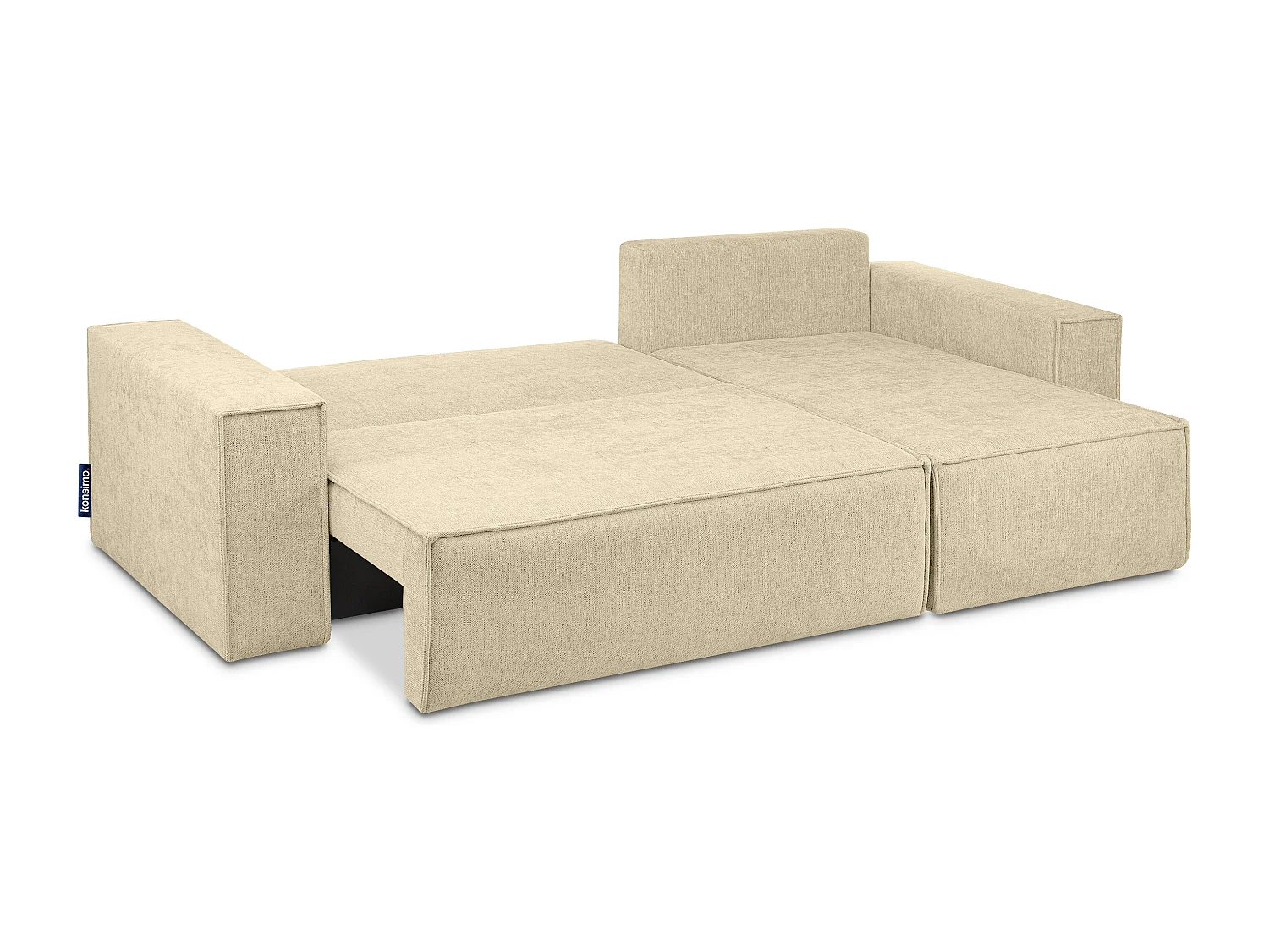 Ecksofa Big links/rechts - mit Schlaffunktion - dunkel creme - NAPI II