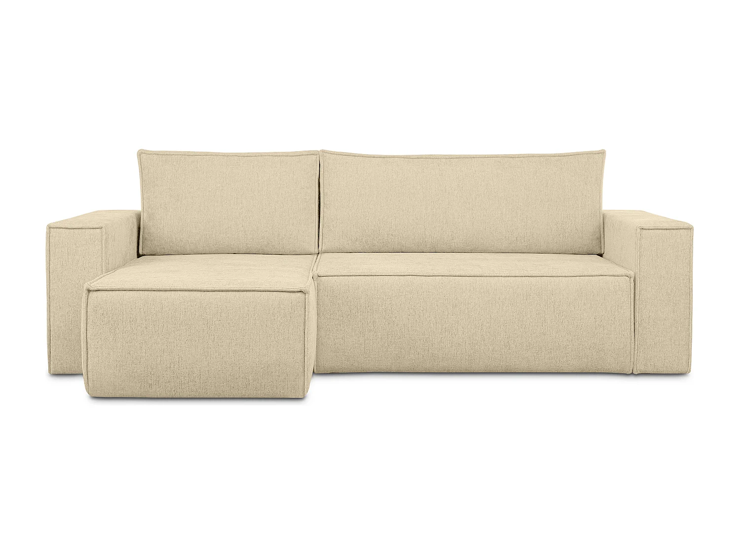 Ecksofa Big links/rechts - mit Schlaffunktion - dunkel creme - NAPI II