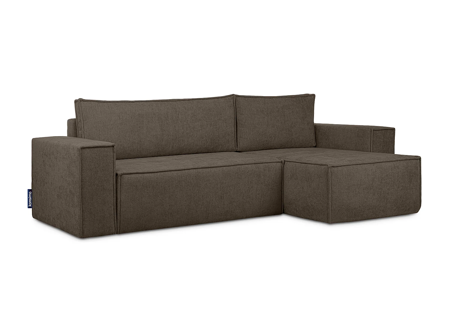 Ecksofa Big links/rechts - mit Schlaffunktion - braun - NAPI II