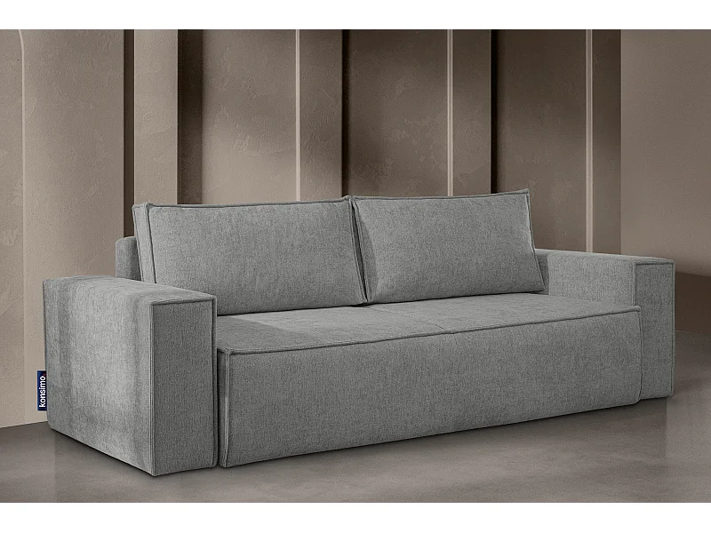 Sofa 3 Sitzer - mit Schlaffunktion - Modern - grau - NAPI II