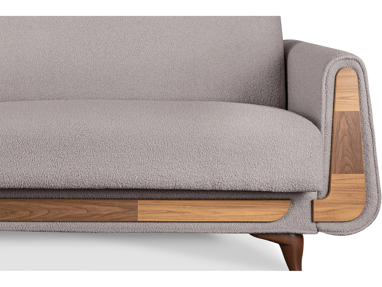 Schlafsofa GUSTAVO Schlafsofa - 3-Sitzer - Velours-Stoff - Grau