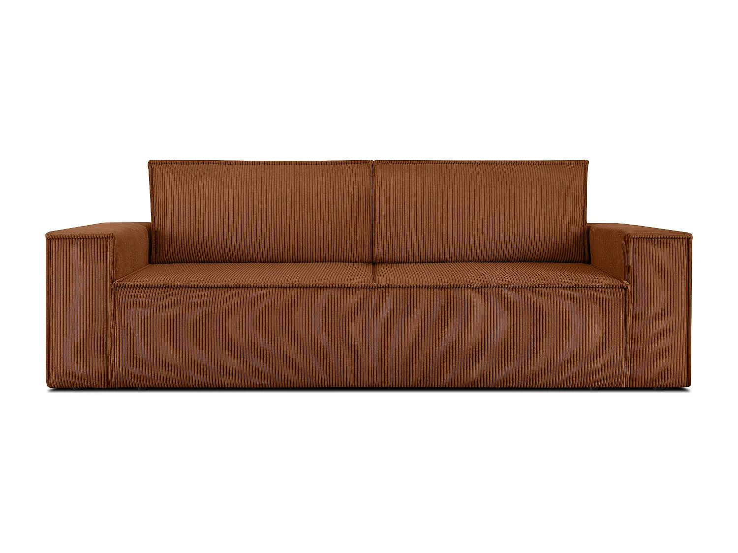 Sofa 3 Sitzer - mit Schlaffunktion - in Pet Friendly Cord-Stoff - Erze - NAPI
