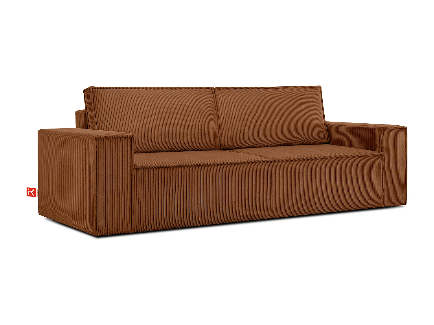 Sofa 3 Sitzer - mit Schlaffunktion - in Pet Friendly Cord-Stoff - Erze - NAPI