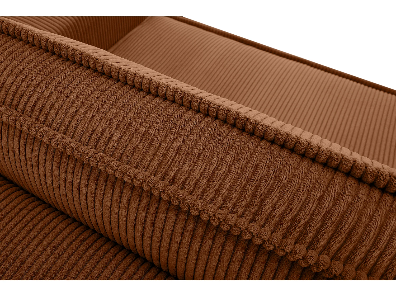 Sofa 3 Sitzer - mit Schlaffunktion - in Pet Friendly Cord-Stoff - Erze - NAPI