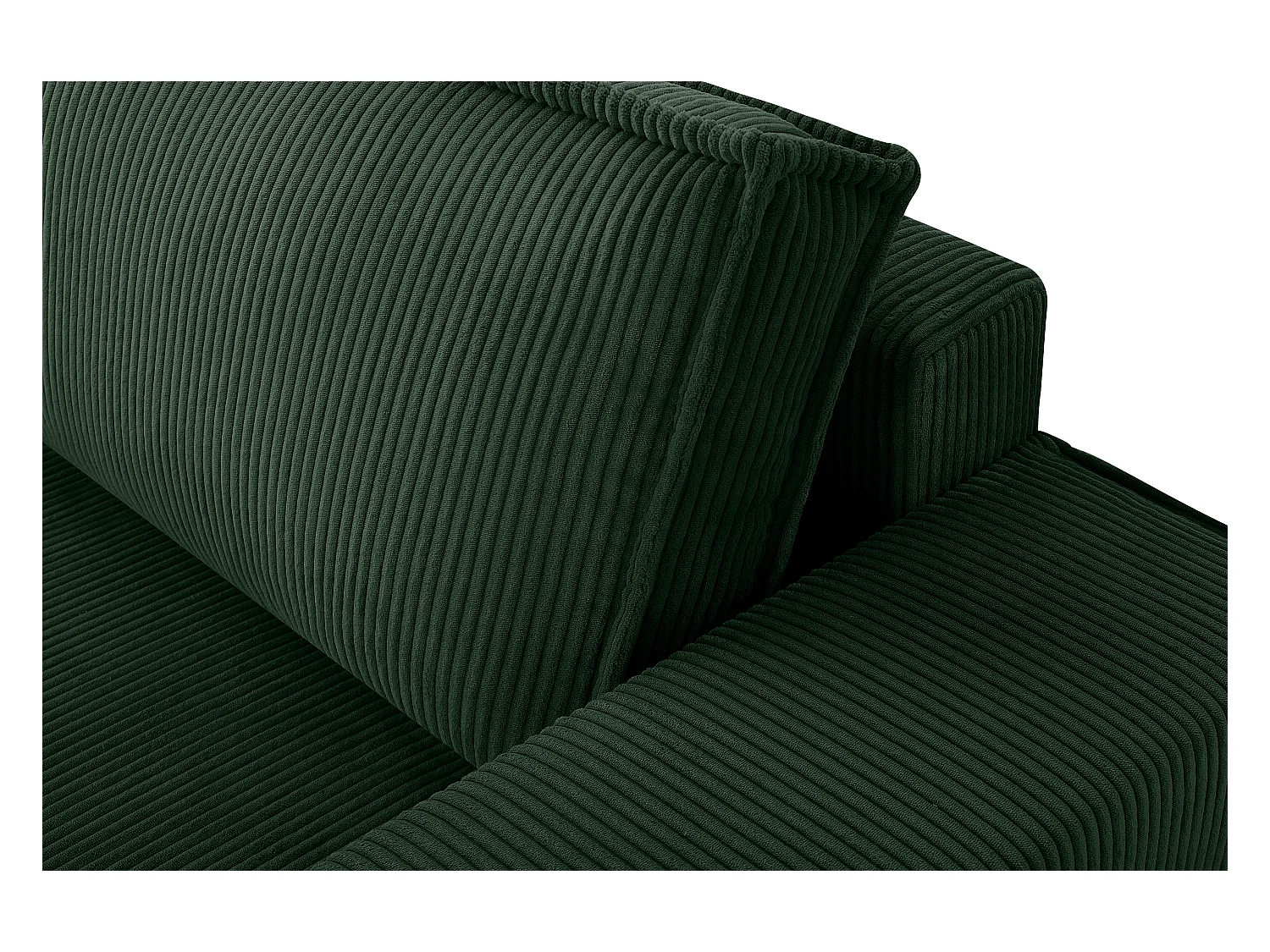 Sofa 3 Sitzer - mit Schlaffunktion - in Pet Friendly Cord-Stoff - dunkelgrün - NAPI