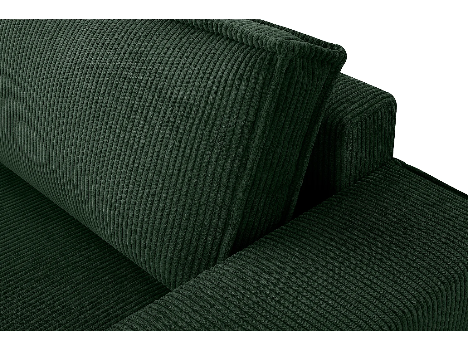 Sofa 3 Sitzer - mit Schlaffunktion - in Pet Friendly Cord-Stoff - dunkelgrün - NAPI