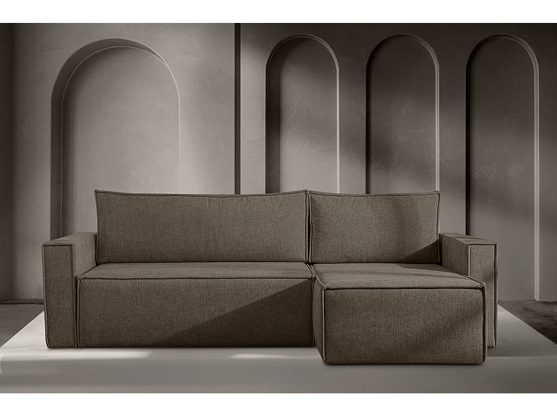 Universal Ecksofa links oder rechts - mit Schlaffunktion - Modern - braun - NAPI II