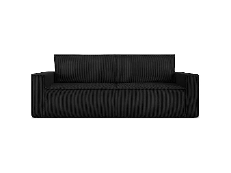 Schlafsofa in Pet Friendly Cord-Stoff - Schwarz - NAPI