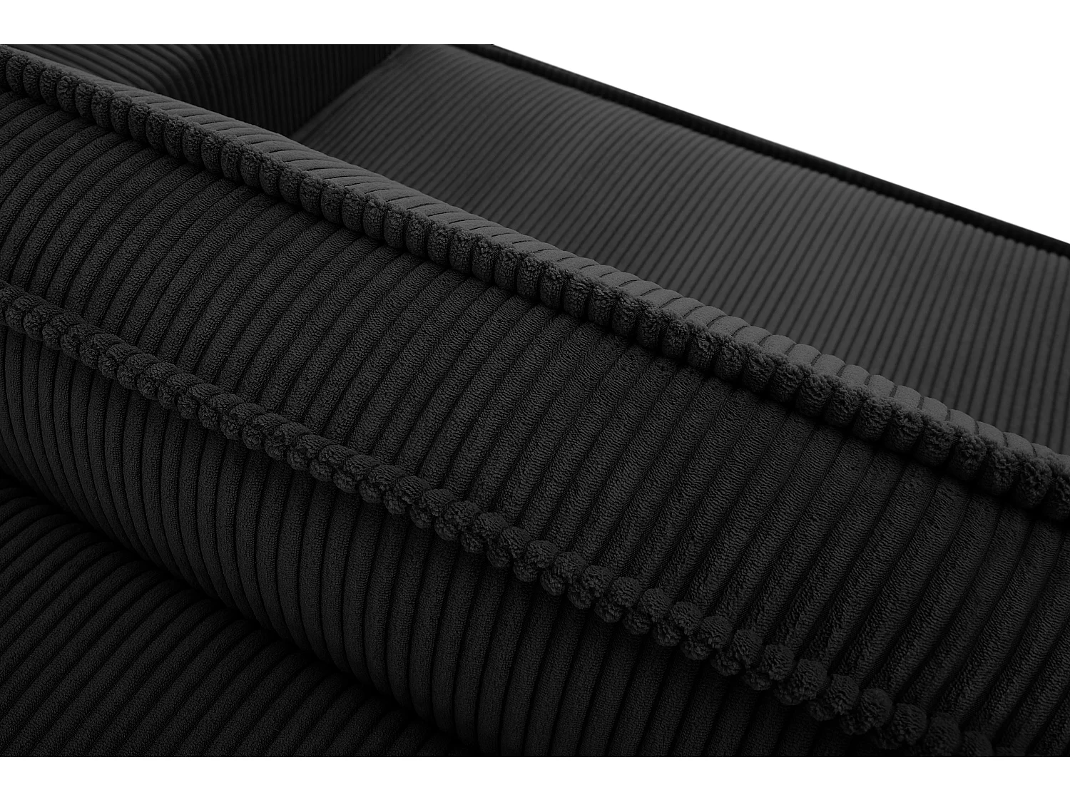 Schlafsofa in Pet Friendly Cord-Stoff - Schwarz - NAPI