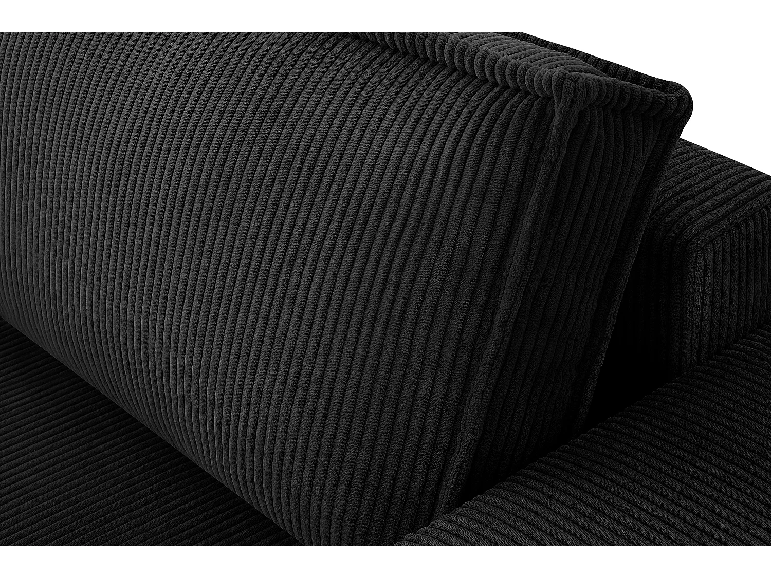 Schlafsofa in Pet Friendly Cord-Stoff - Schwarz - NAPI