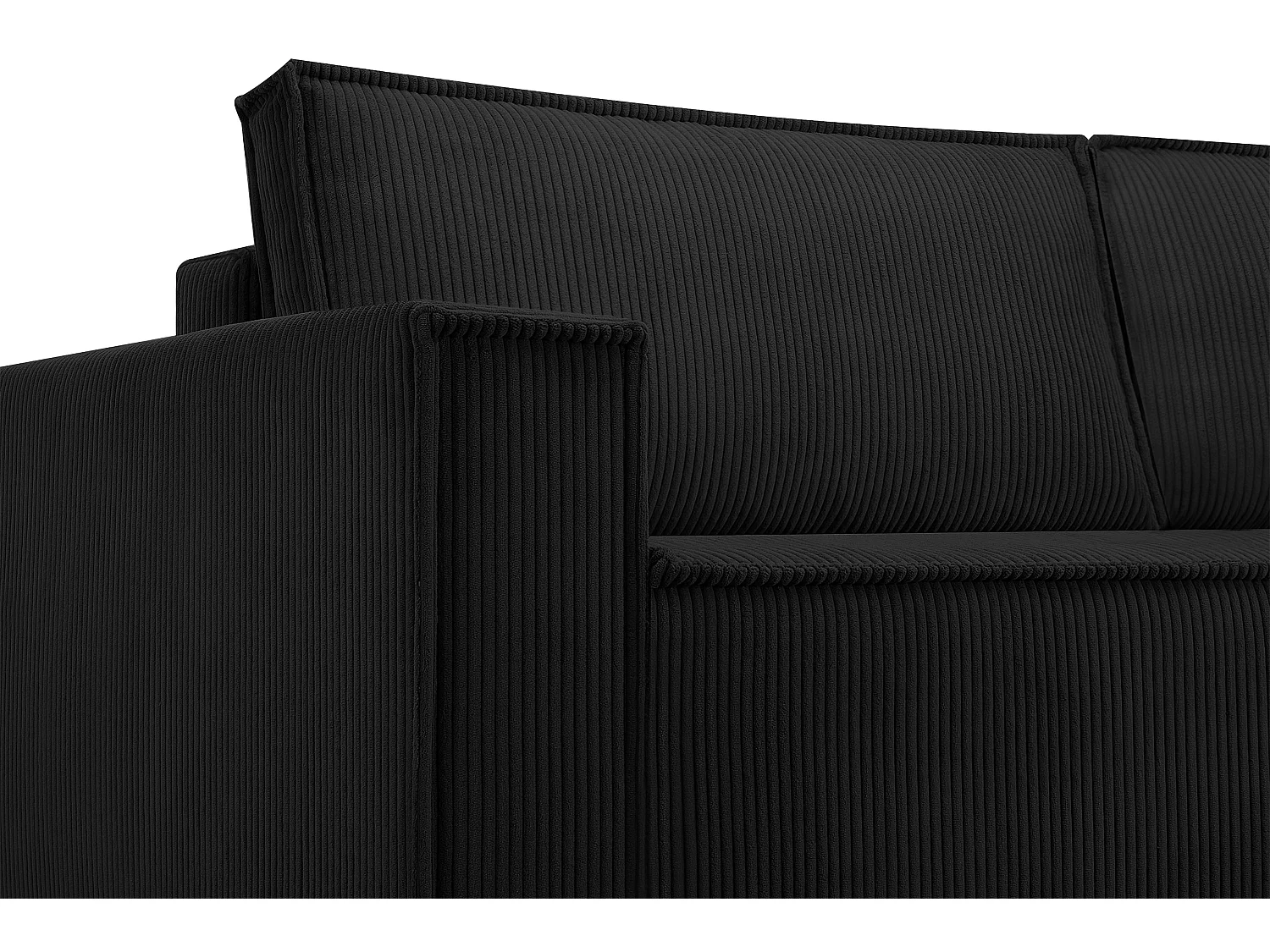 Schlafsofa in Pet Friendly Cord-Stoff - Schwarz - NAPI