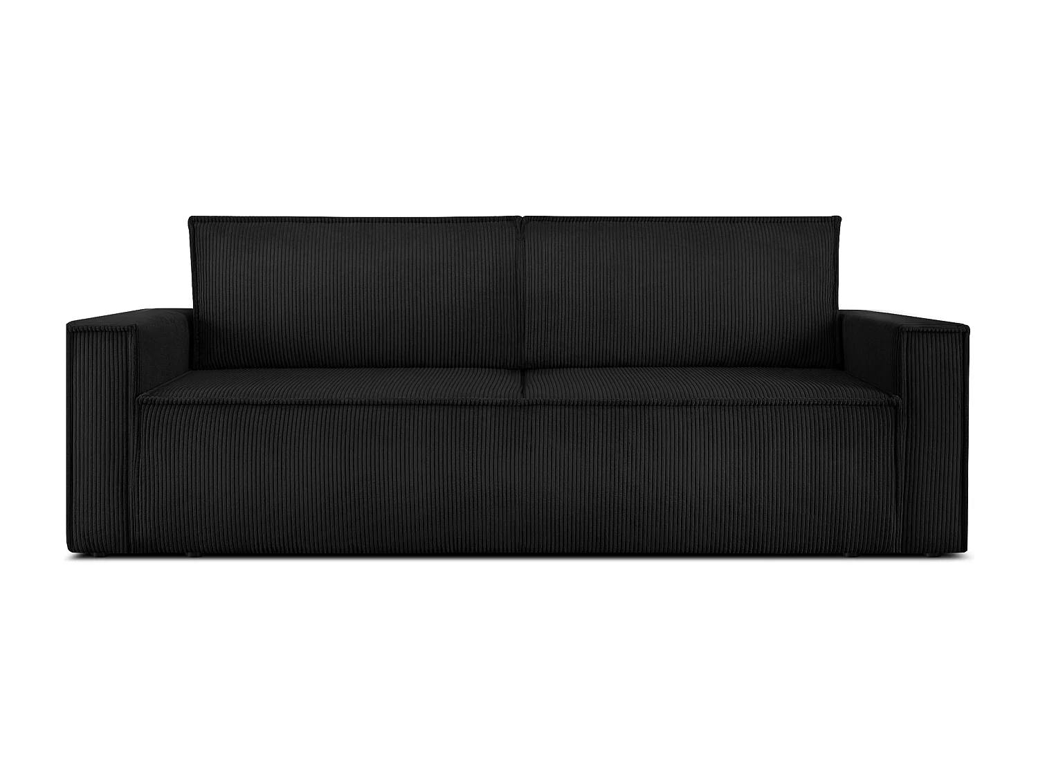 Schlafsofa in Pet Friendly Cord-Stoff - Schwarz - NAPI
