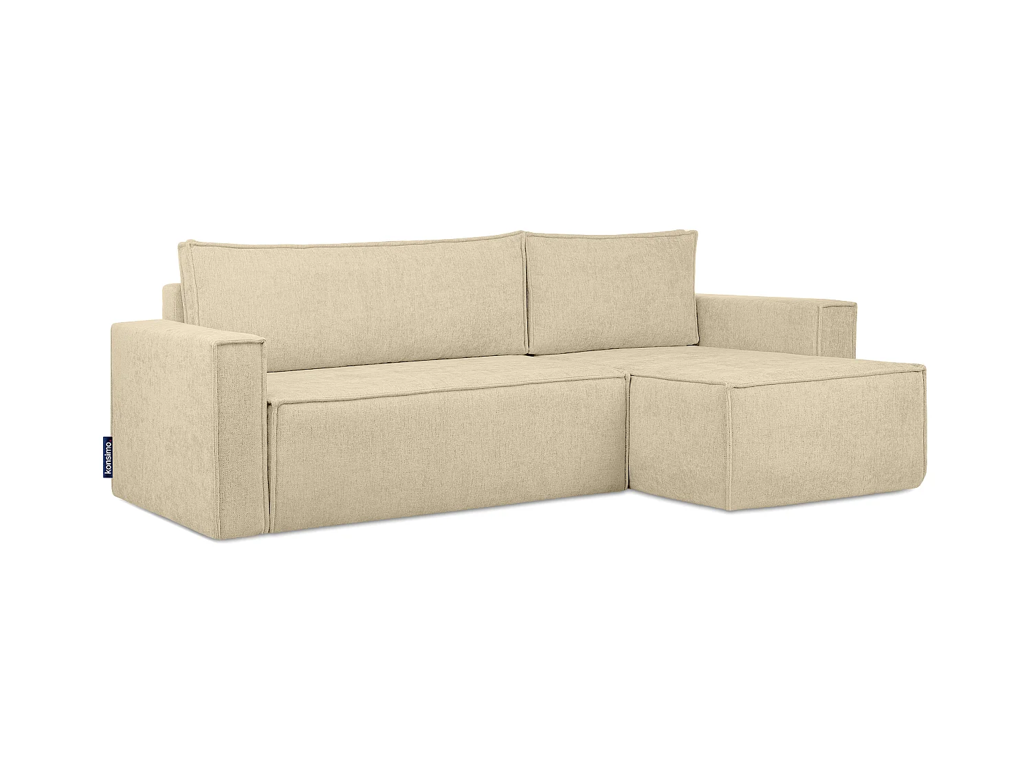 Universal Ecksofa links oder rechts - mit Schlaffunktion - Modern - dunkelcreme - NAPI II