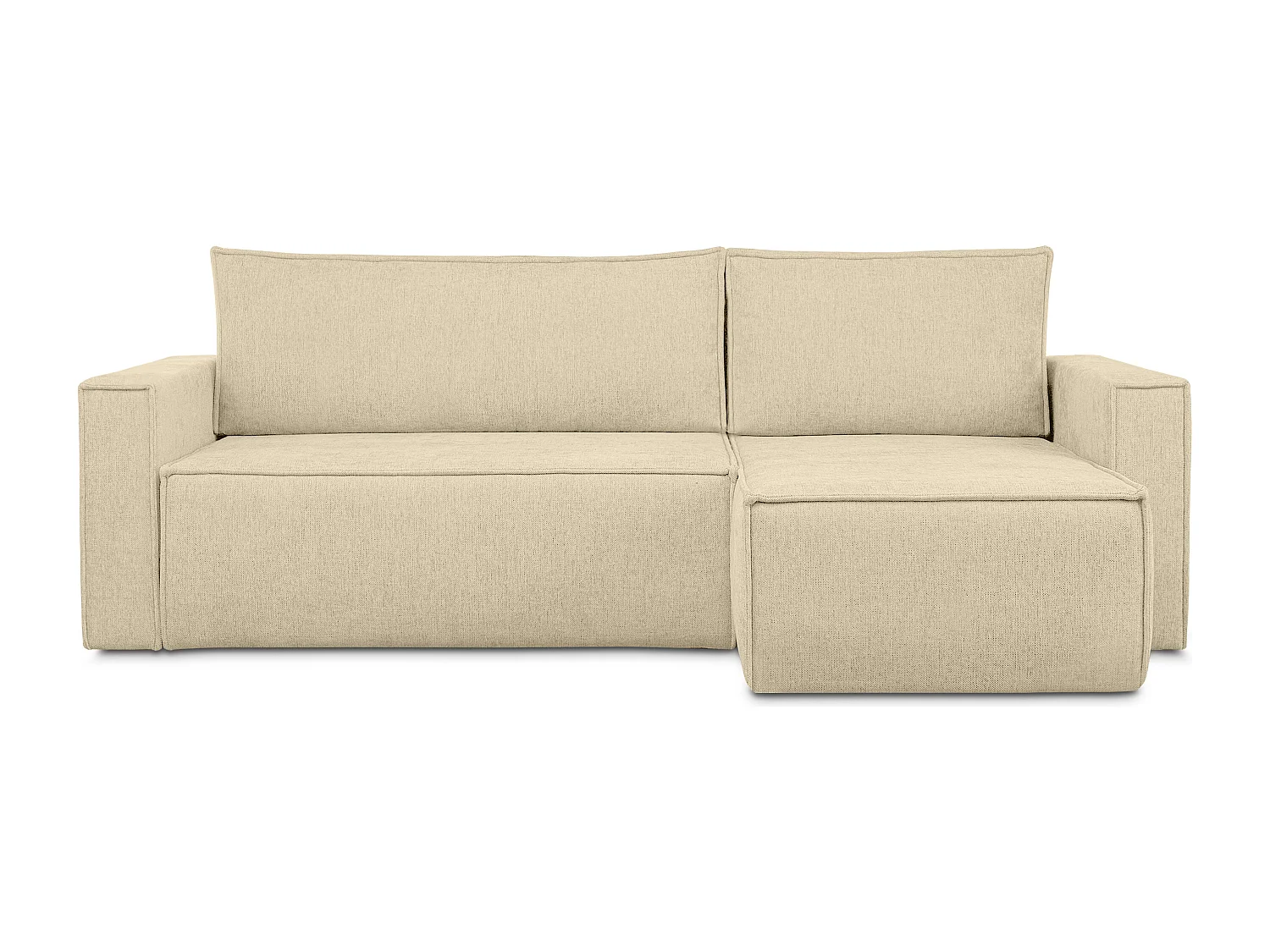 Universal Ecksofa links oder rechts - mit Schlaffunktion - Modern - dunkelcreme - NAPI II