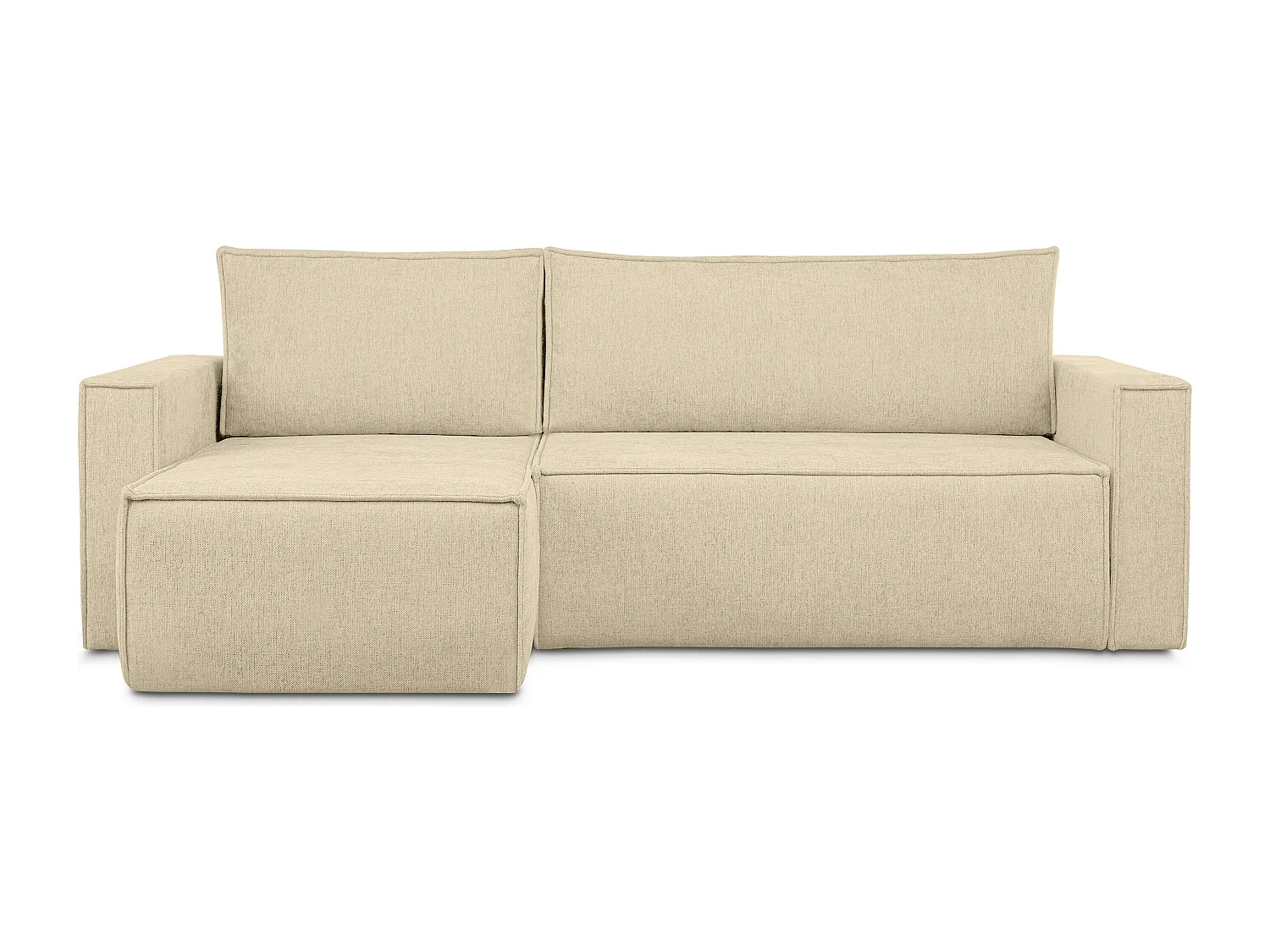 Universal Ecksofa links oder rechts - mit Schlaffunktion - Modern - dunkelcreme - NAPI II