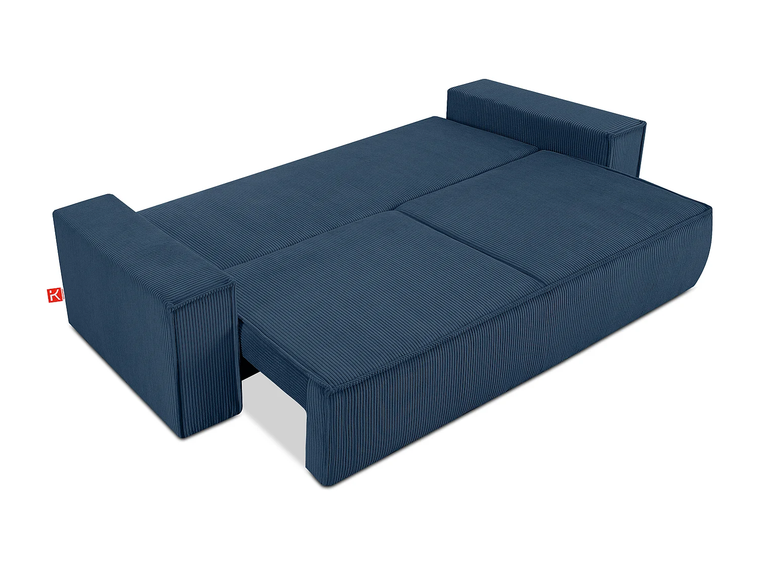 Sofa 3 Sitzer - mit Schlaffunktion - in Pet Friendly Cord-Stoff - Marine - NAPI