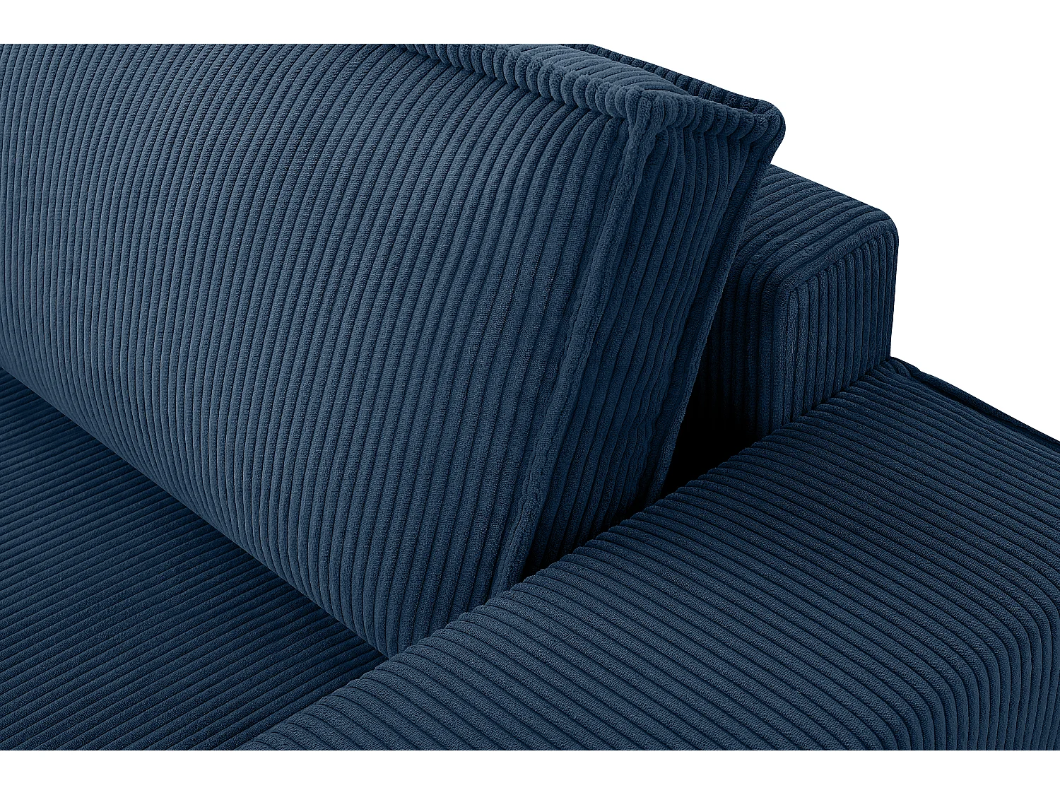 Sofa 3 Sitzer - mit Schlaffunktion - in Pet Friendly Cord-Stoff - Marine - NAPI