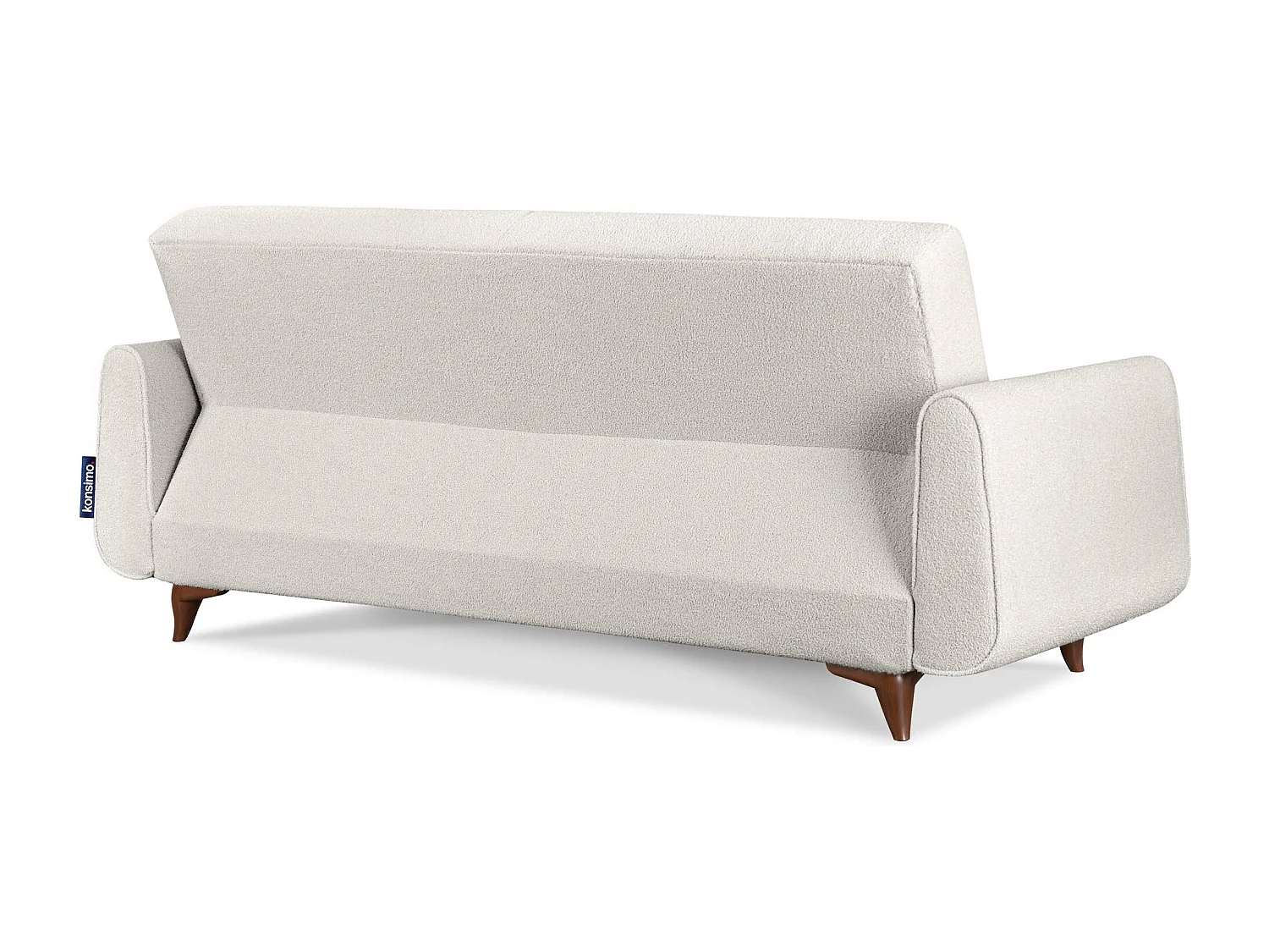 Schlafsofa GUSTAVO Schlafsofa - 3-Sitzer - Velours-Stoff - Weiß