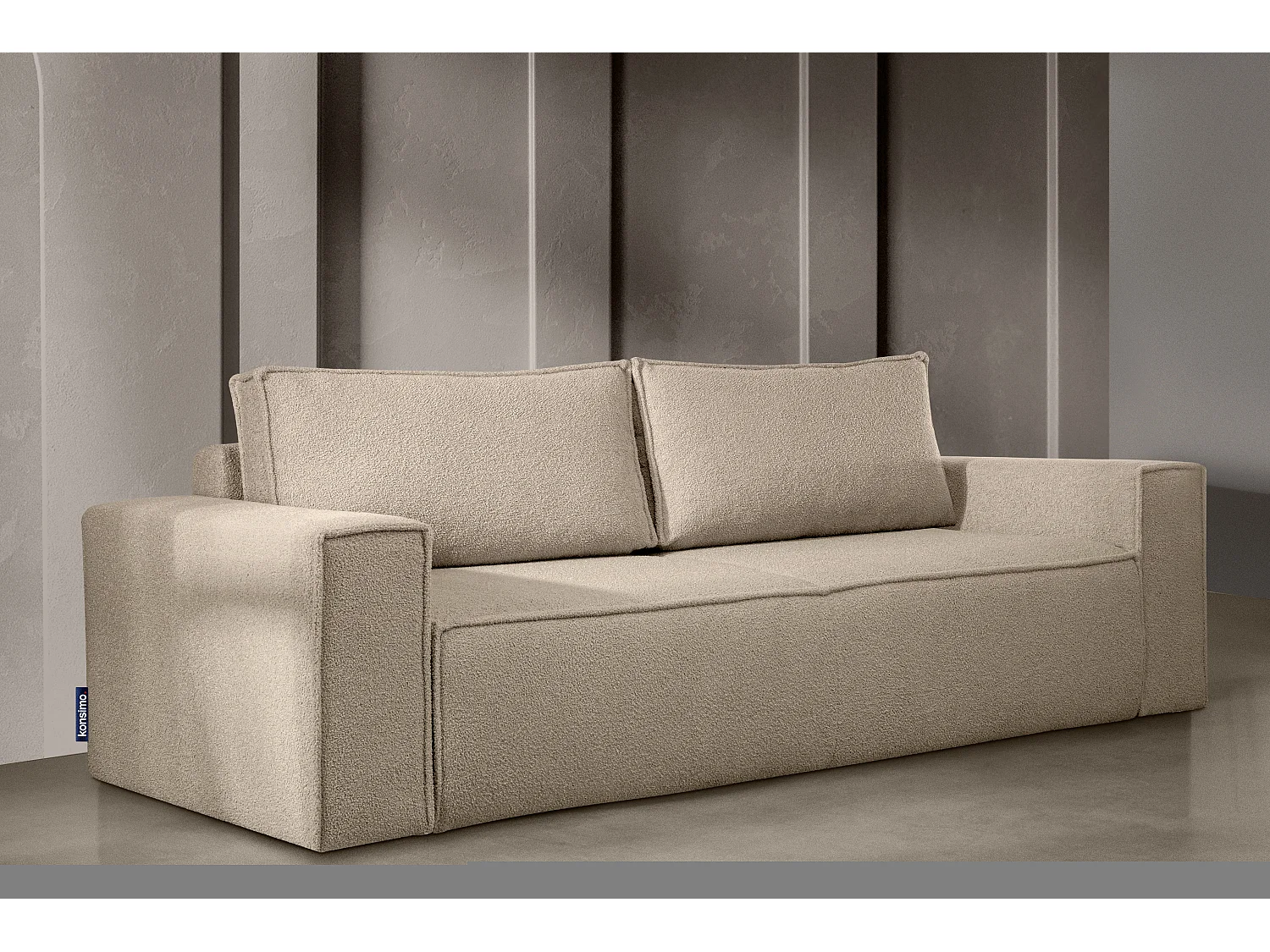 Sofa 3 Sitzer - mit Schlaffunktion - Modern - hellbeige - NAPI II