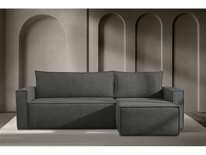 Universal Ecksofa links oder rechts - mit Schlaffunktion - Modern - silber - NAPI II