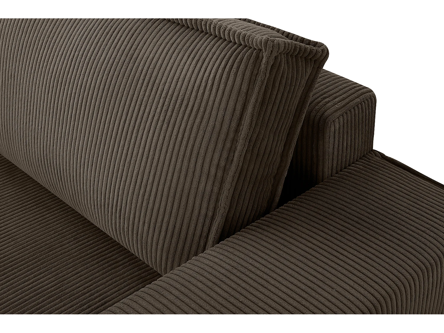 Sofa 3 Sitzer - mit Schlaffunktion - in Pet Friendly Cord-Stoff - braun - NAPI