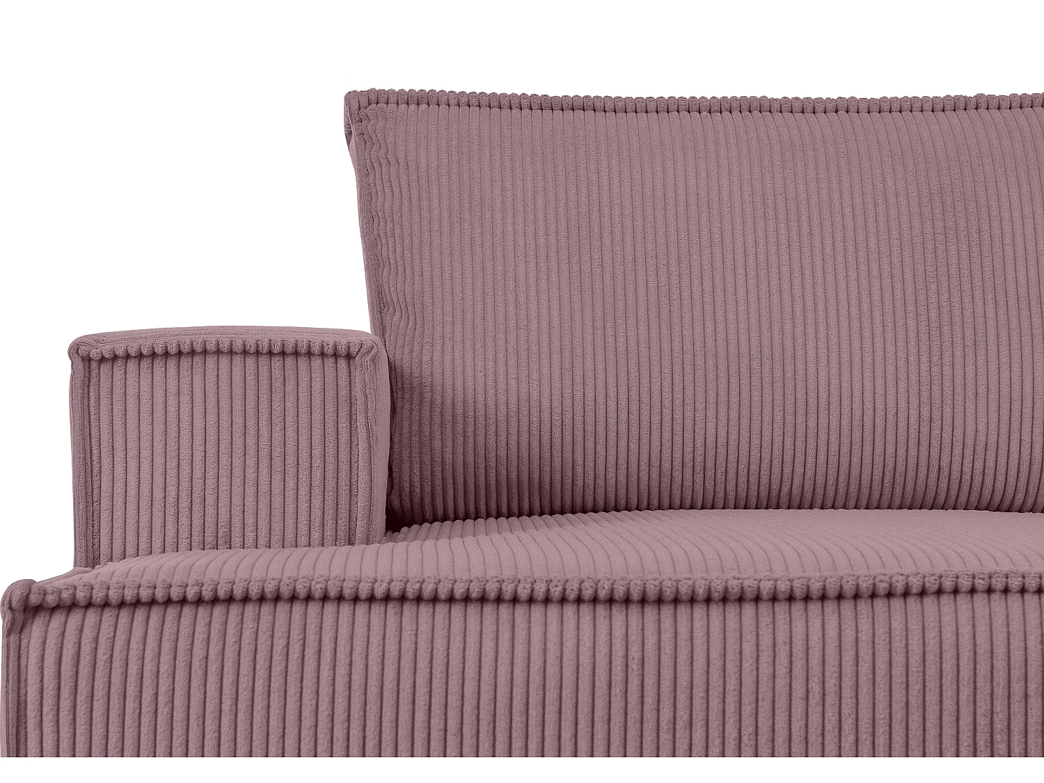 Ecksofa links - mit Schlaffunktion - in Pet Friendly Cord-Stoff - hellviolett - NAPI