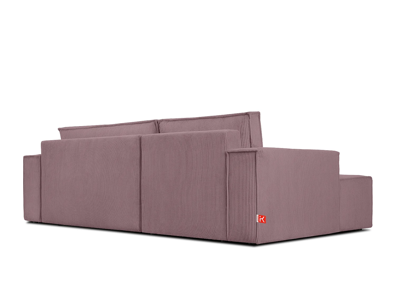 Ecksofa links - mit Schlaffunktion - in Pet Friendly Cord-Stoff - hellviolett - NAPI