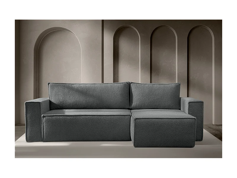 Ecksofa Big links/rechts - mit Schlaffunktion - in Pet Friendly Stoff - graphit - NAPI II