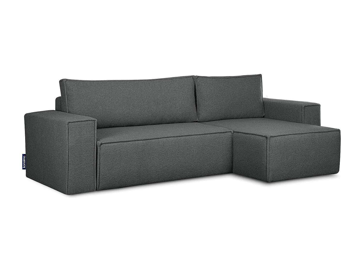 Ecksofa Big links/rechts - mit Schlaffunktion - in Pet Friendly Stoff - graphit - NAPI II