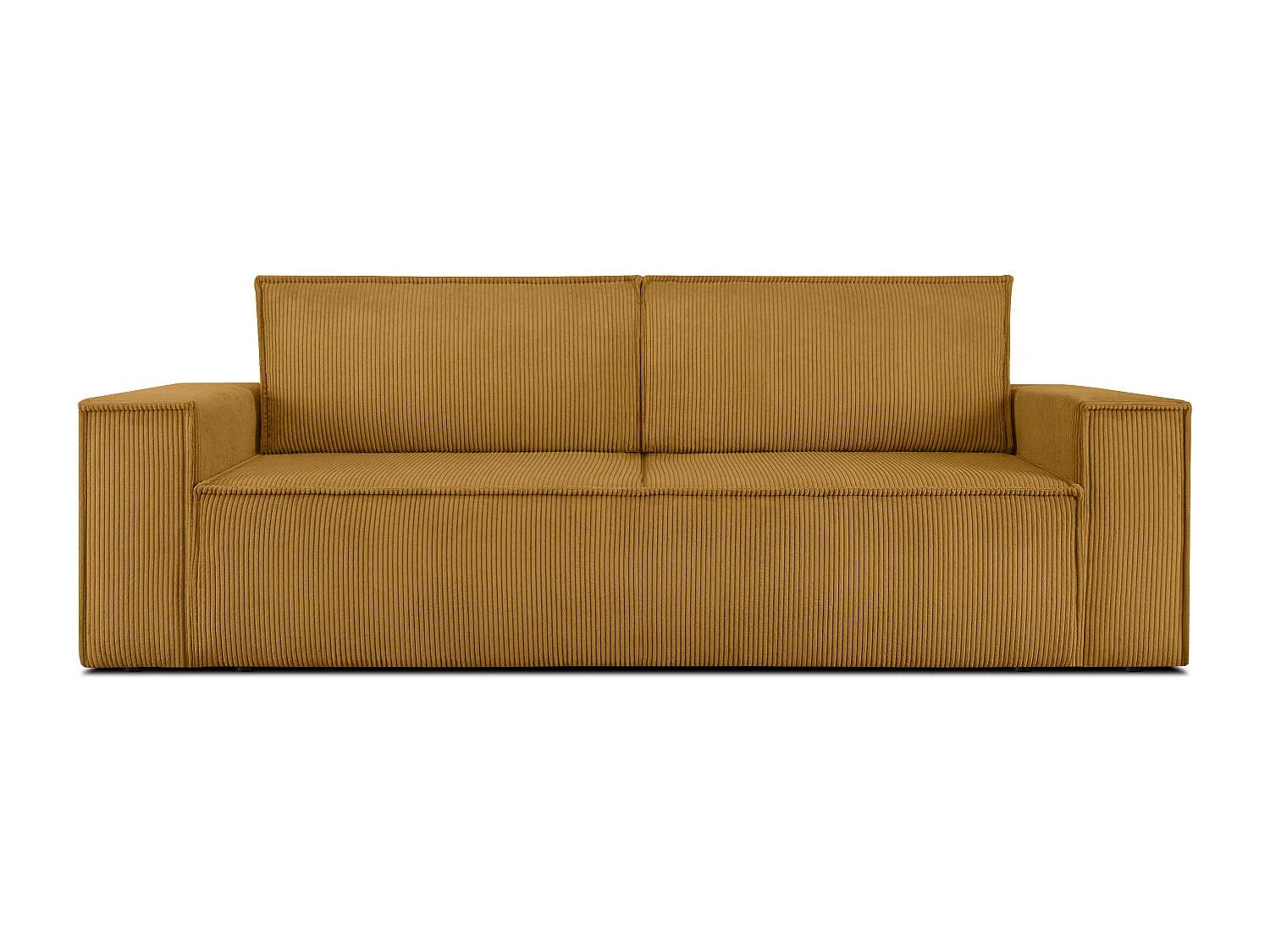 Sofa 3 Sitzer - mit Schlaffunktion - in Pet Friendly Cord-Stoff - Gelb - NAPI