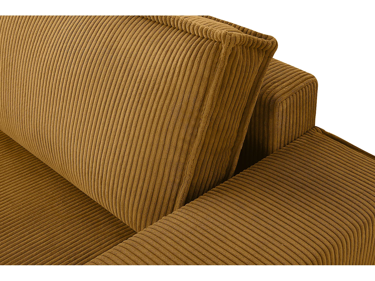 Sofa 3 Sitzer - mit Schlaffunktion - in Pet Friendly Cord-Stoff - Gelb - NAPI