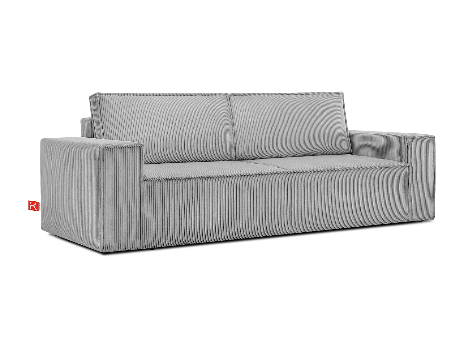 Sofa 3 Sitzer - mit Schlaffunktion - in Pet Friendly Cord-Stoff - hellgrau - NAPI