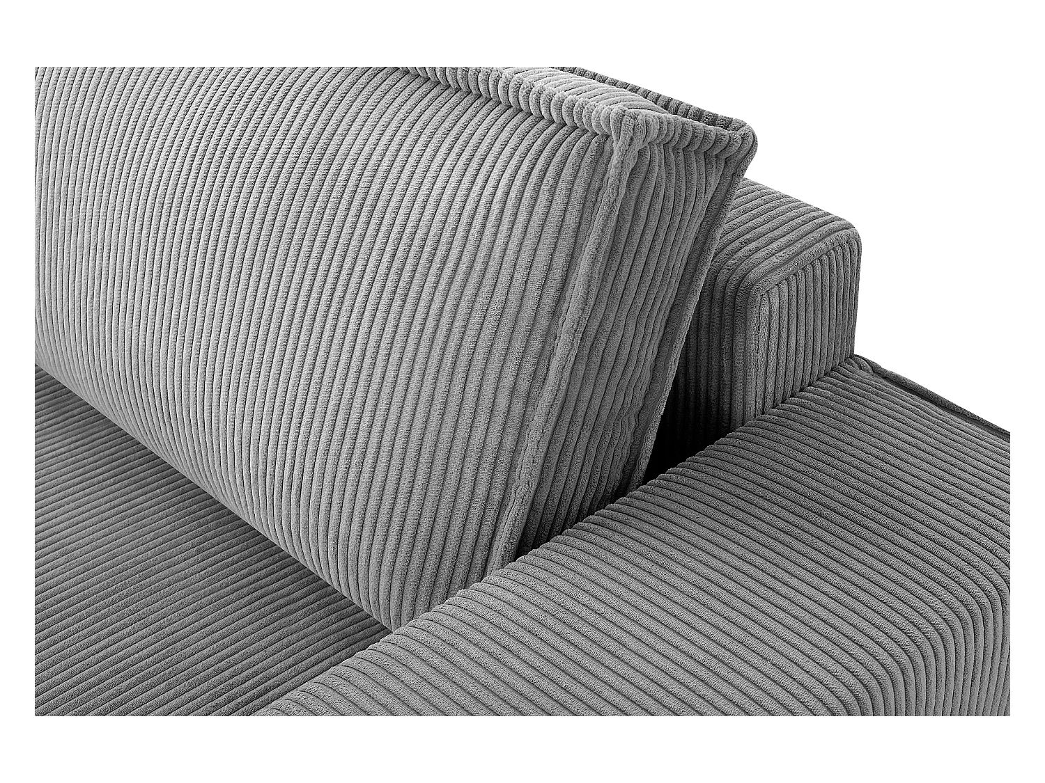 Sofa 3 Sitzer - mit Schlaffunktion - in Pet Friendly Cord-Stoff - hellgrau - NAPI