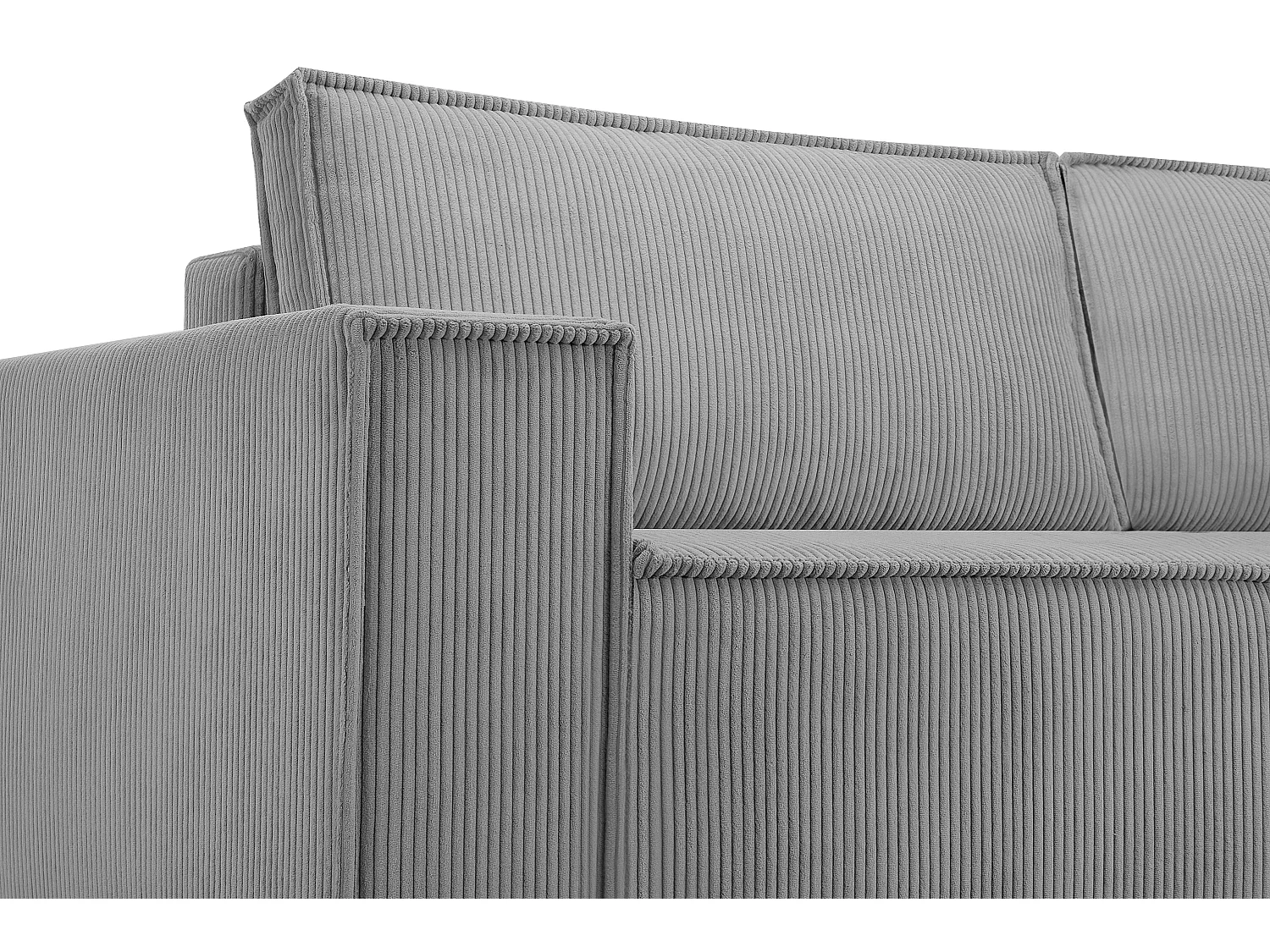 Sofa 3 Sitzer - mit Schlaffunktion - in Pet Friendly Cord-Stoff - hellgrau - NAPI