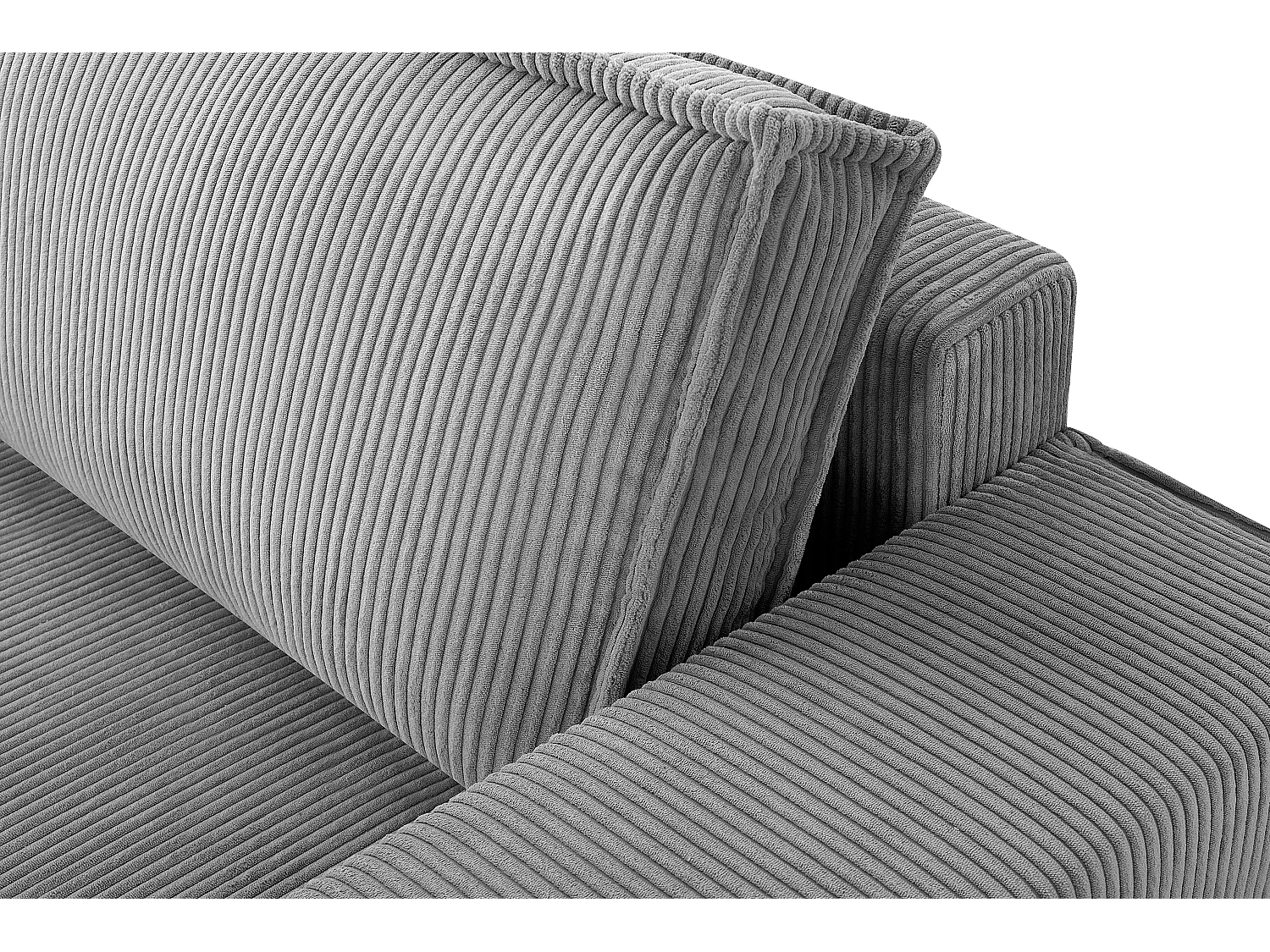 Sofa 3 Sitzer - mit Schlaffunktion - in Pet Friendly Cord-Stoff - hellgrau - NAPI