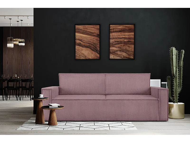Schlafsofa in Pet Friendly Cord-Stoff - hellviolett - NAPI