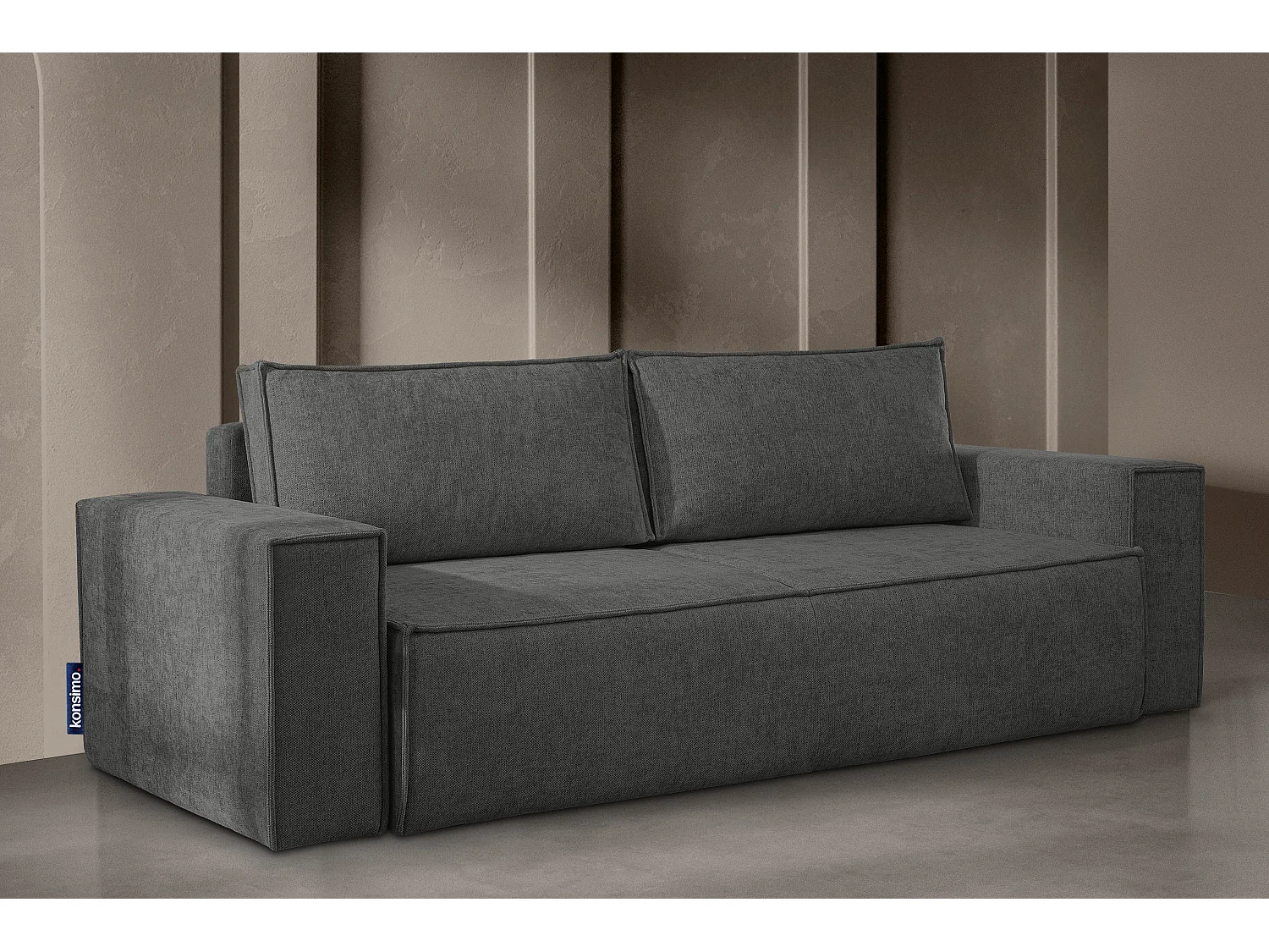 Sofa 3 Sitzer - mit Schlaffunktion - Modern - silber - NAPI II